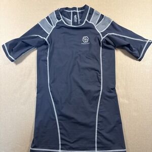 IntelliSkin Shirt Mens Large Gray‎ Compression Short Sleeve Posture Shirt